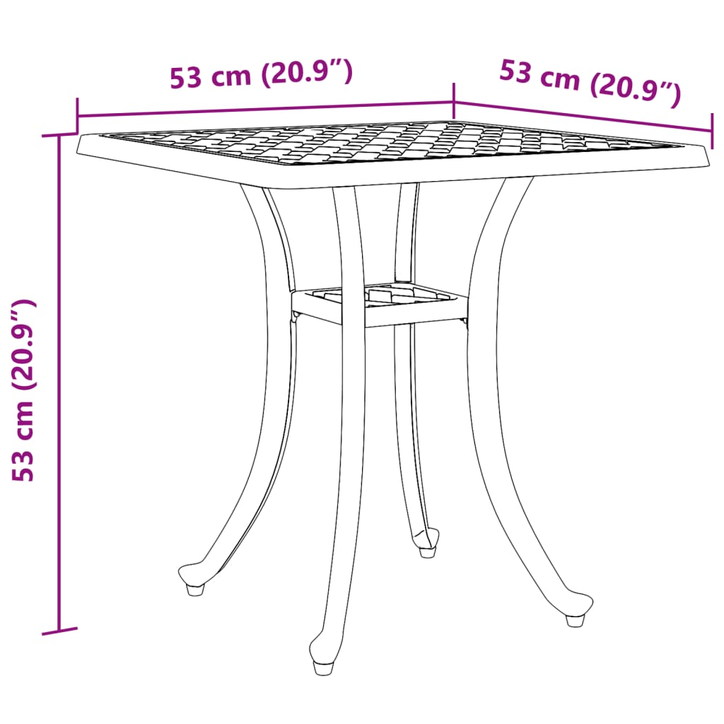 Tuintafel 53X53X53 Cm Gietaluminium