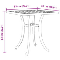 Tuintafel 53X53X53 Cm Gietaluminium