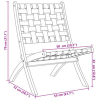 Tuinstoelen Inklapbaar Massief Acaciahout En Stof