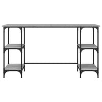 Bureau 140X50X75 Cm Metaal En Bewerkt Hout Eiken