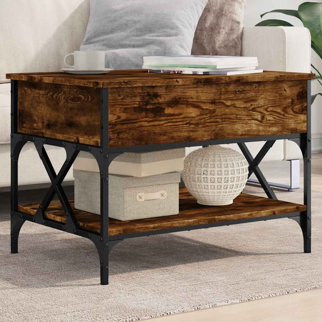 Salontafel 100X50X50 Cm Bewerkt Hout En Metaal
