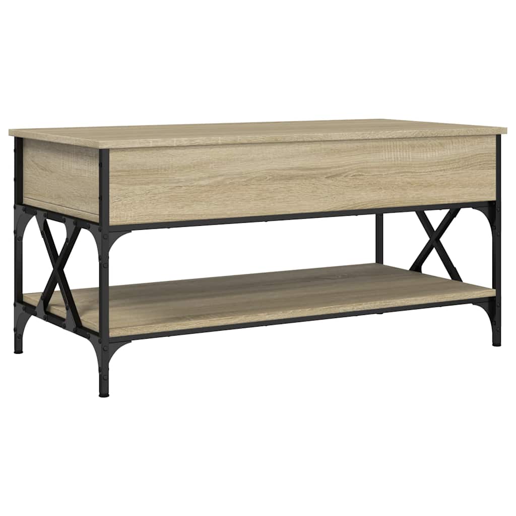 Salontafel 100X50X50 Cm Bewerkt Hout En Metaal