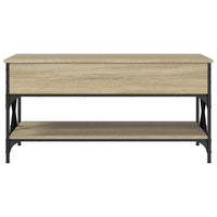 Salontafel 100X50X50 Cm Bewerkt Hout En Metaal
