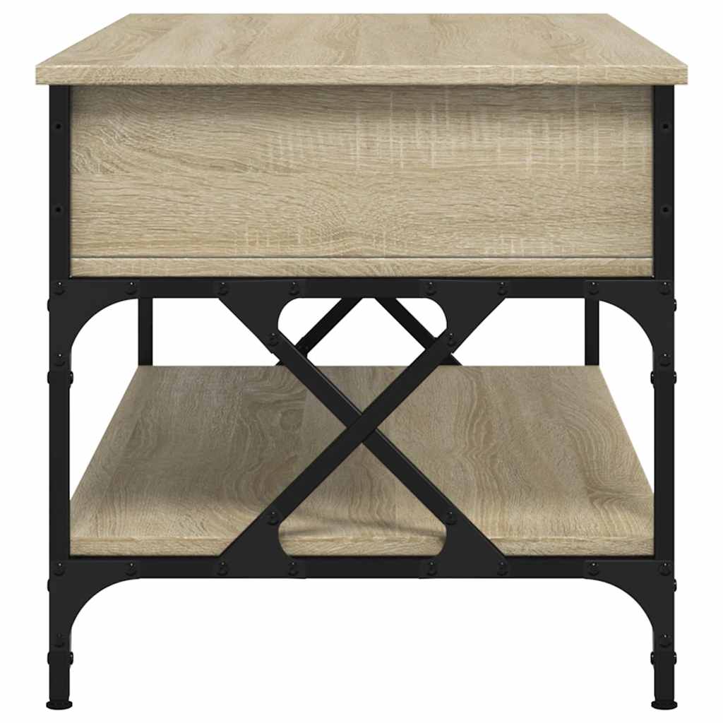Salontafel 100X50X50 Cm Bewerkt Hout En Metaal