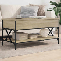Salontafel 100X50X50 Cm Bewerkt Hout En Metaal