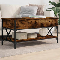Salontafel 100X50X50 Cm Bewerkt Hout En Metaal