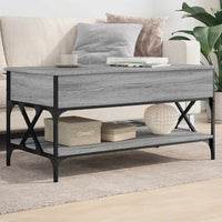 Salontafel 100X50X50 Cm Bewerkt Hout En Metaal