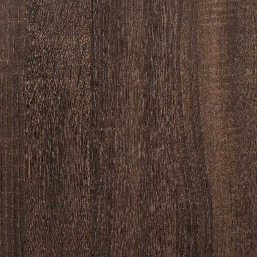 Boekenkast 79X30X180 Cm Bewerkt Hout En Metaal Bruin Eiken