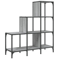 Boekenkast 92X30X Bewerkt Hout En Metaal Grijs Sonoma