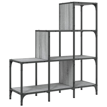 Boekenkast 92X30X Bewerkt Hout En Metaal Grijs Sonoma