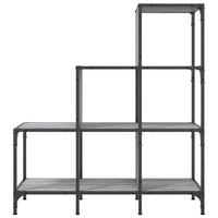 Boekenkast 92X30X Bewerkt Hout En Metaal Grijs Sonoma