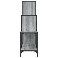 Boekenkast 92X30X Bewerkt Hout En Metaal Grijs Sonoma