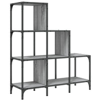 Boekenkast 92X30X Bewerkt Hout En Metaal Grijs Sonoma