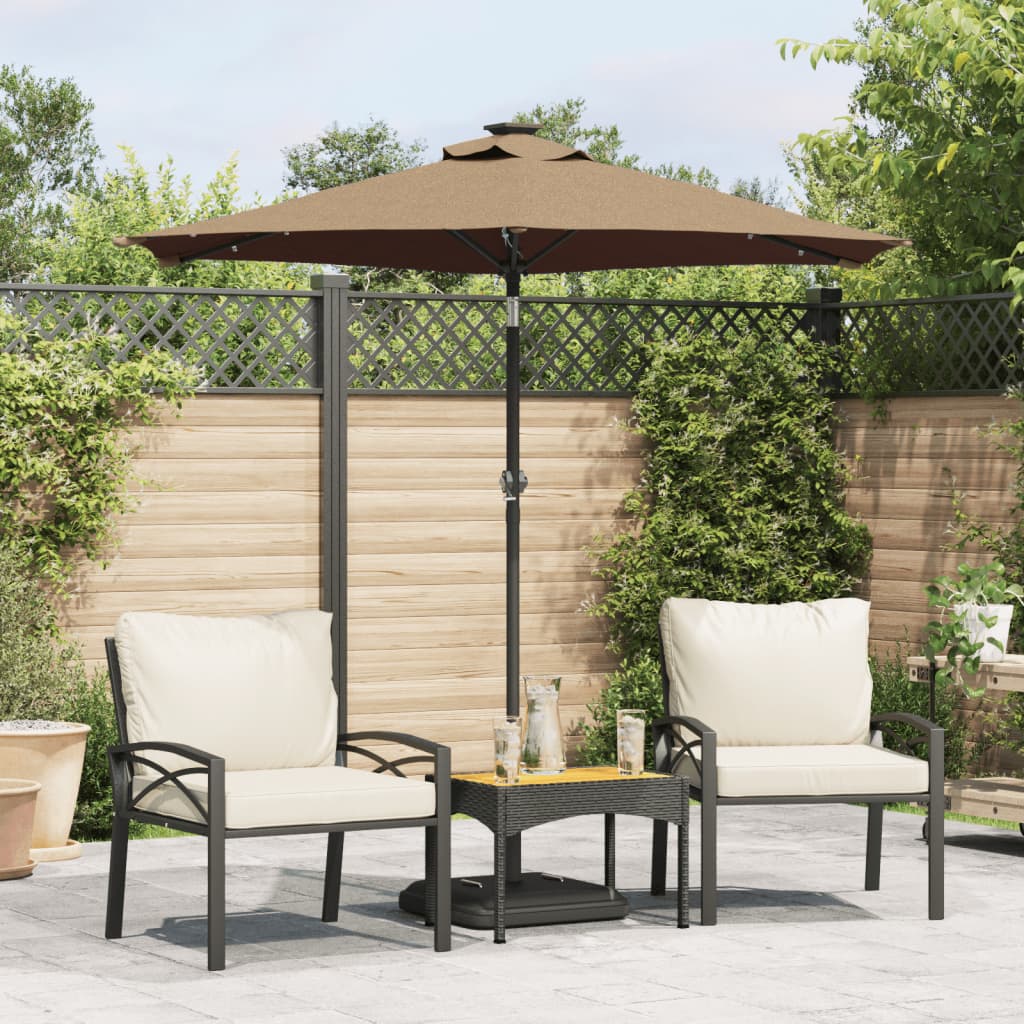 Parasol Met Led's En Stalen Paal 225X225X212 Cm