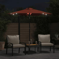 Parasol Met Led's En Stalen Paal 225X225X212 Cm