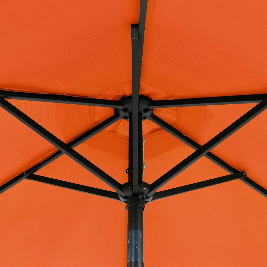 Parasol Met Led's En Stalen Paal 225X225X212 Cm