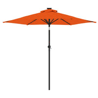 Parasol Met Led's En Stalen Paal 225X225X212 Cm