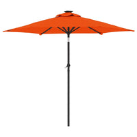 Parasol Met Led's En Stalen Paal 225X225X212 Cm