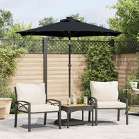 Parasol Met Led's En Stalen Paal 225X225X212 Cm