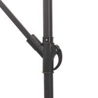Parasol Met Led's En Stalen Paal Bruin