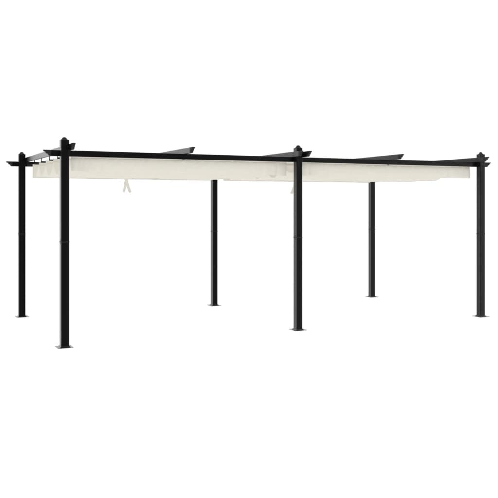 Prieel Met Uittrekbaar Dak 3X6 M Aluminium Kleurig