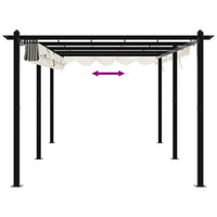 Prieel Met Uittrekbaar Dak 3X6 M Aluminium Kleurig