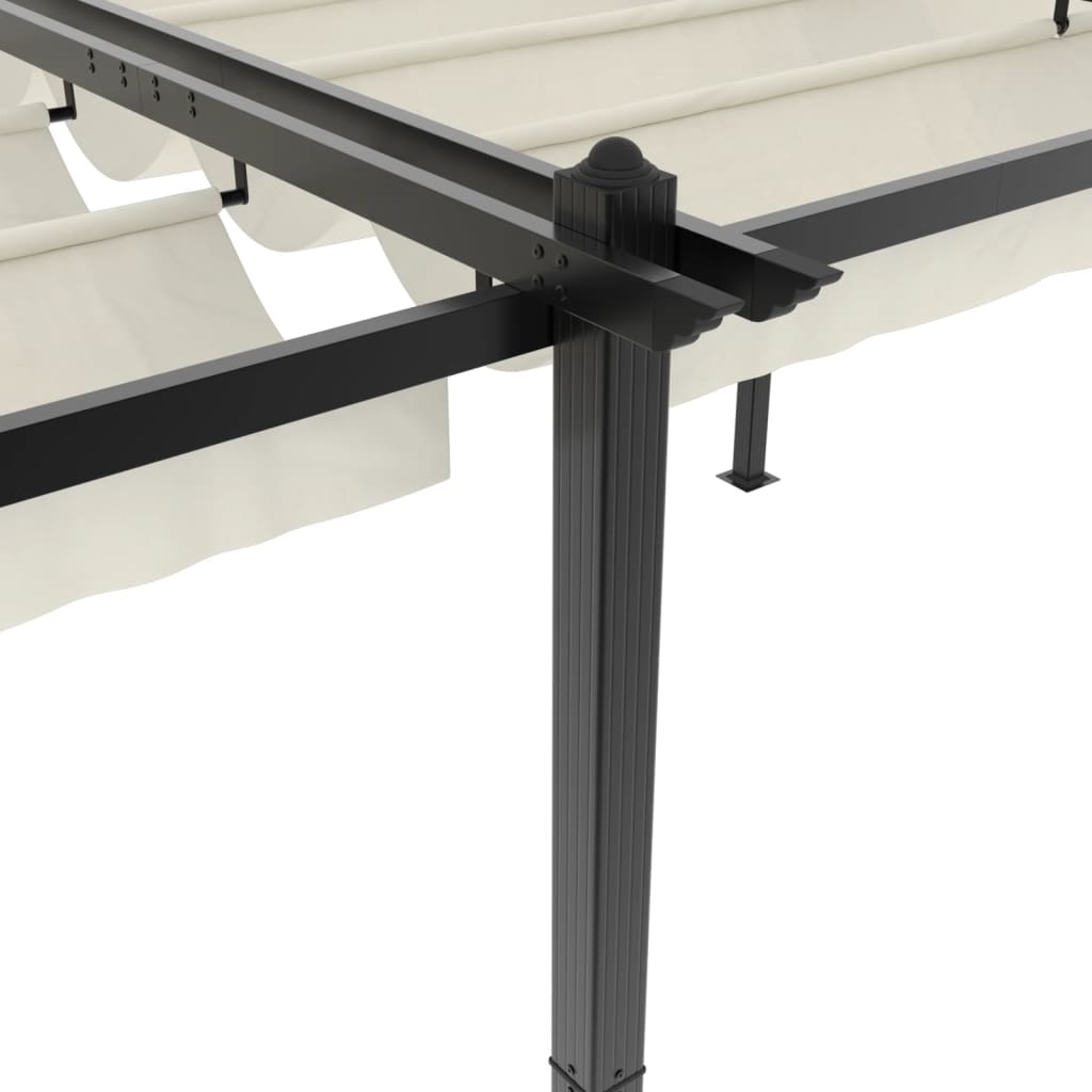 Prieel Met Uittrekbaar Dak 3X6 M Aluminium Kleurig