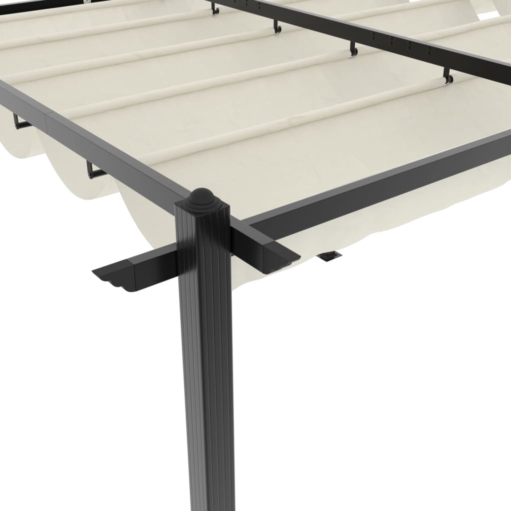 Prieel Met Uittrekbaar Dak 3X6 M Aluminium Kleurig