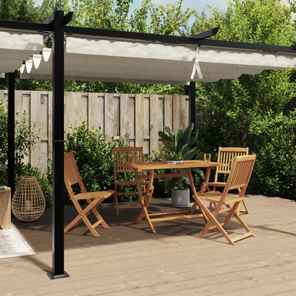 Prieel Met Uittrekbaar Dak 3X6 M Aluminium Kleurig