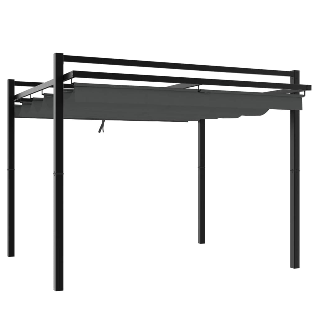 Prieel Met Uittrekbaar Dak 3X3 M Aluminium Kleurig