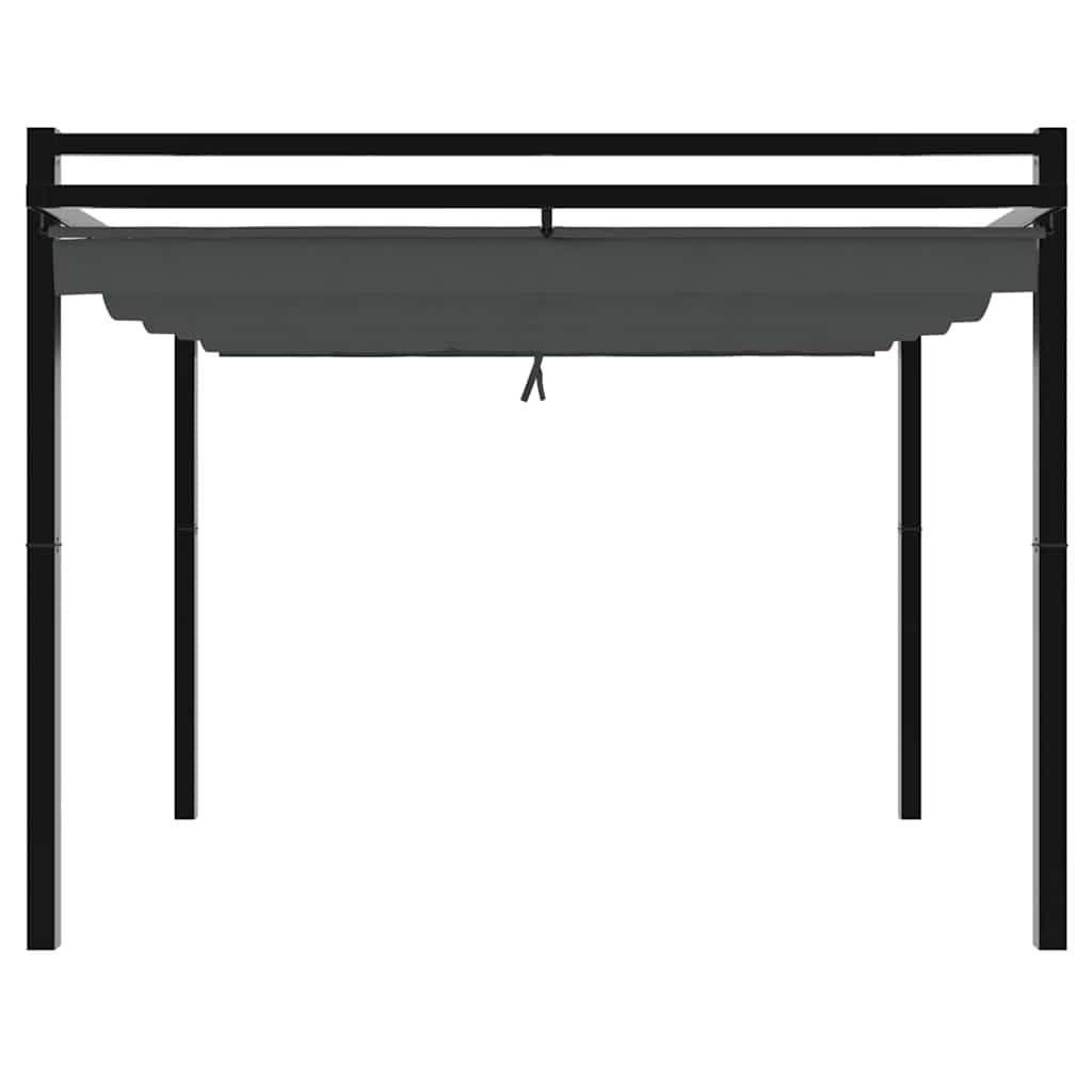 Prieel Met Uittrekbaar Dak 3X3 M Aluminium Kleurig