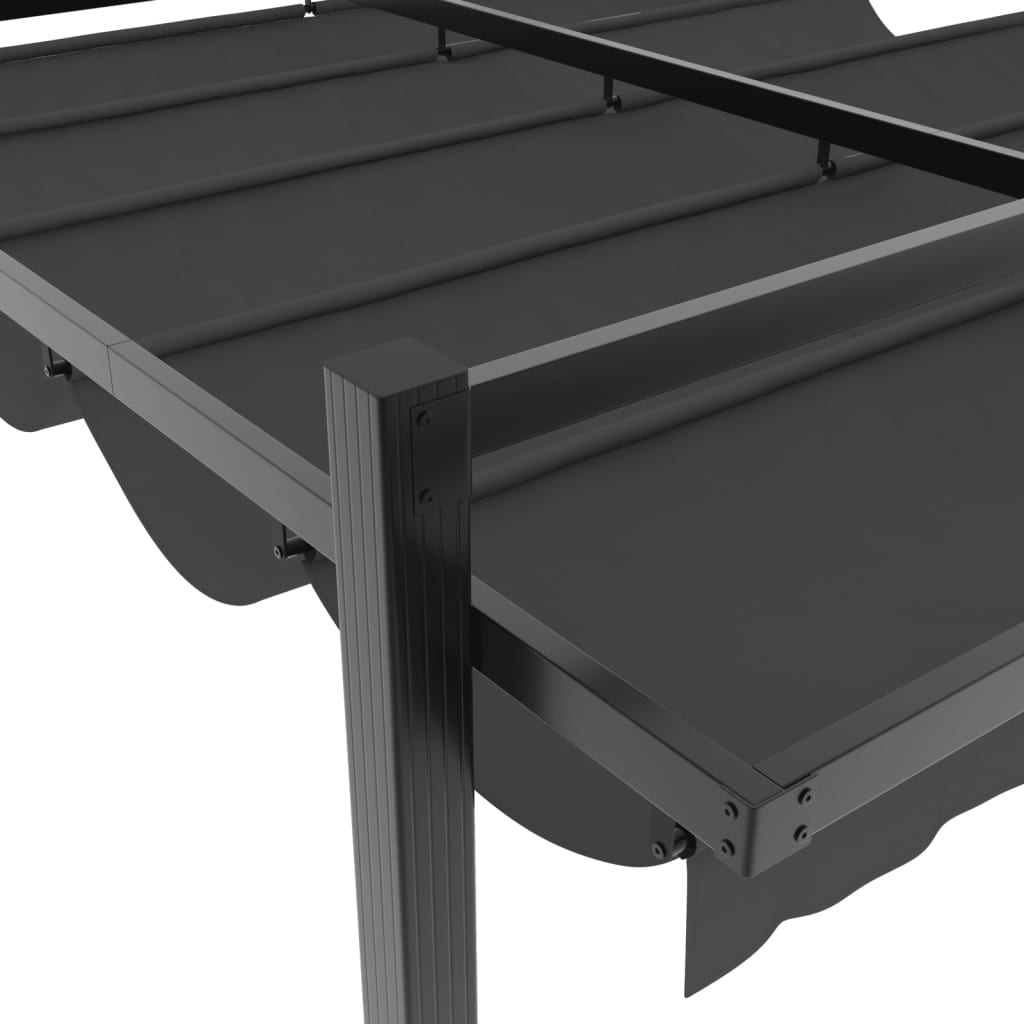 Prieel Met Uittrekbaar Dak 3X3 M Aluminium Kleurig