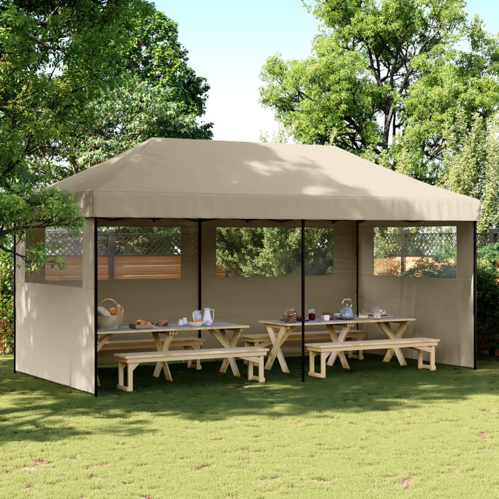 Partytent Inklapbaar Pop-Up Taupe