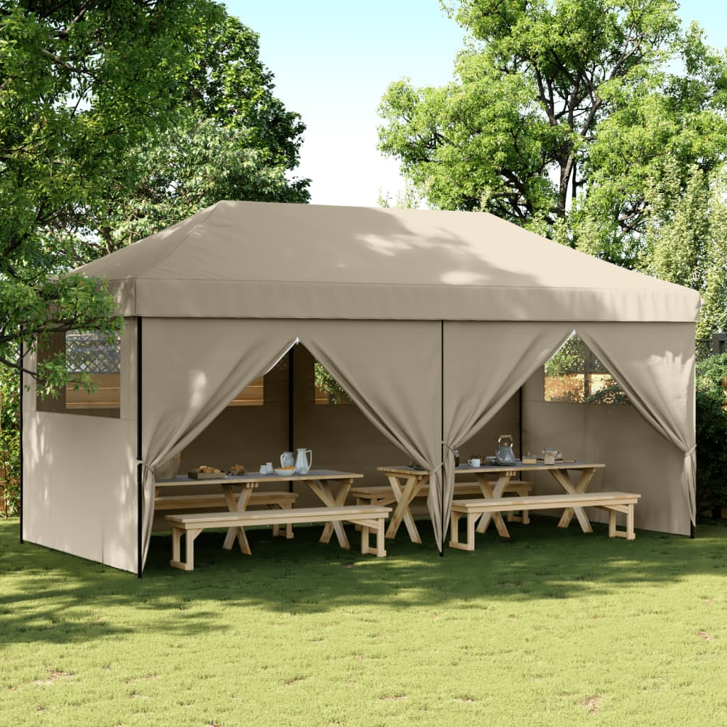 Partytent Inklapbaar Pop-Up Taupe