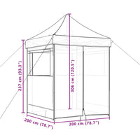 Partytent Inklapbaar Pop-Up Zwart