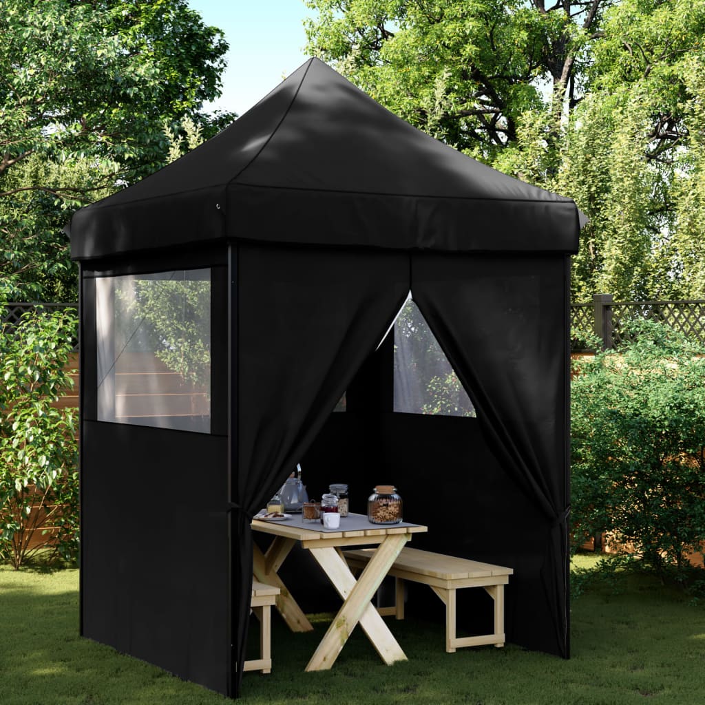 Partytent Inklapbaar Pop-Up Zwart