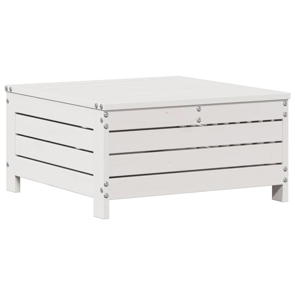 6-Delige Loungeset Met Kussens Massief Grenenhout Wit
