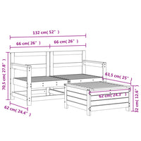3-Delige Loungeset Geïmpregneerd Grenenhout