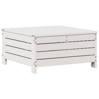 5-Delige Loungeset Met Kussens Massief Grenenhout Wit