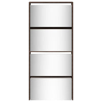 Schoenenkast Met Spiegel 4-Laags 63X17X134 Cm Bruin Eikenkleur