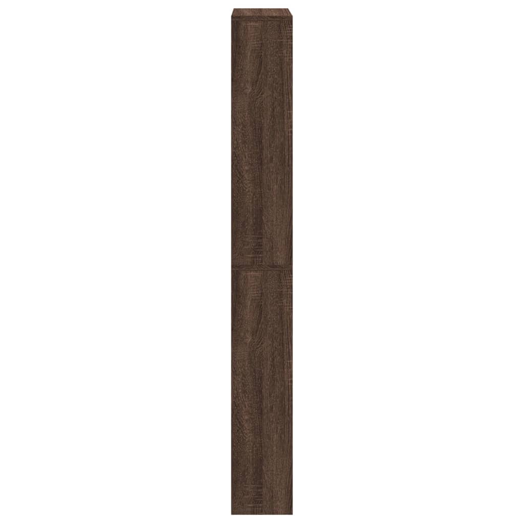 Schoenenkast Met Spiegel 4-Laags 63X17X134 Cm Bruin Eikenkleur