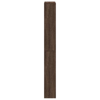 Schoenenkast Met Spiegel 4-Laags 63X17X134 Cm Bruin Eikenkleur