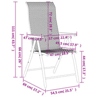 Tuinstoelen Inklapbaar Poly Rattan