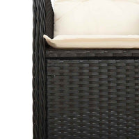 9-Delige Bistroset Met Kussens Poly Rattan Zwart