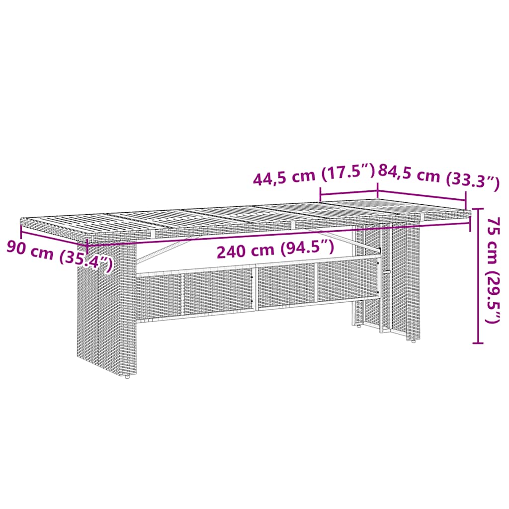 9-Delige Bistroset Met Kussens Poly Rattan Zwart