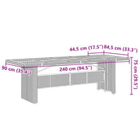 11-Delige Bistroset Met Kussens Poly Rattan