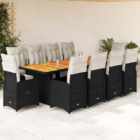 11-Delige Bistroset Met Kussens Poly Rattan