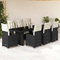 11-Delige Bistroset Met Kussens Poly Rattan