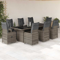 11-Delige Bistroset Met Kussens Poly Rattan