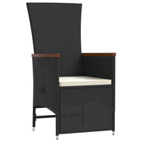 9-Delige Tuinset Poly Rattan Zwart
